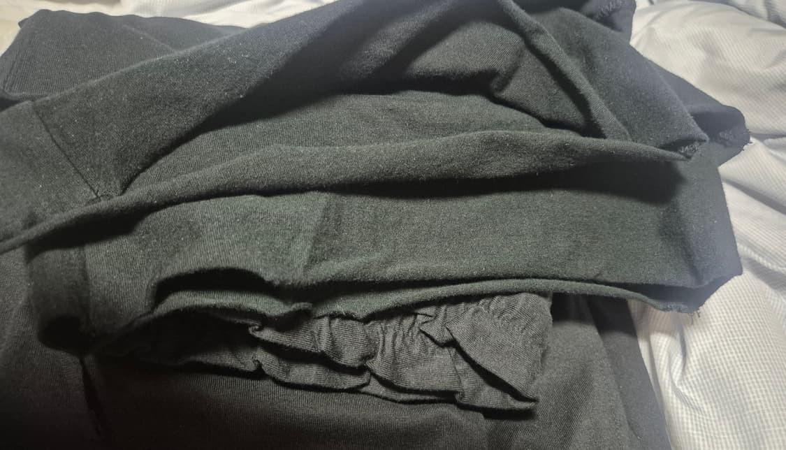 [1]안셀름 25ss 드레이프 이지컷 와이드 팬츠 블랙 상품이미지4