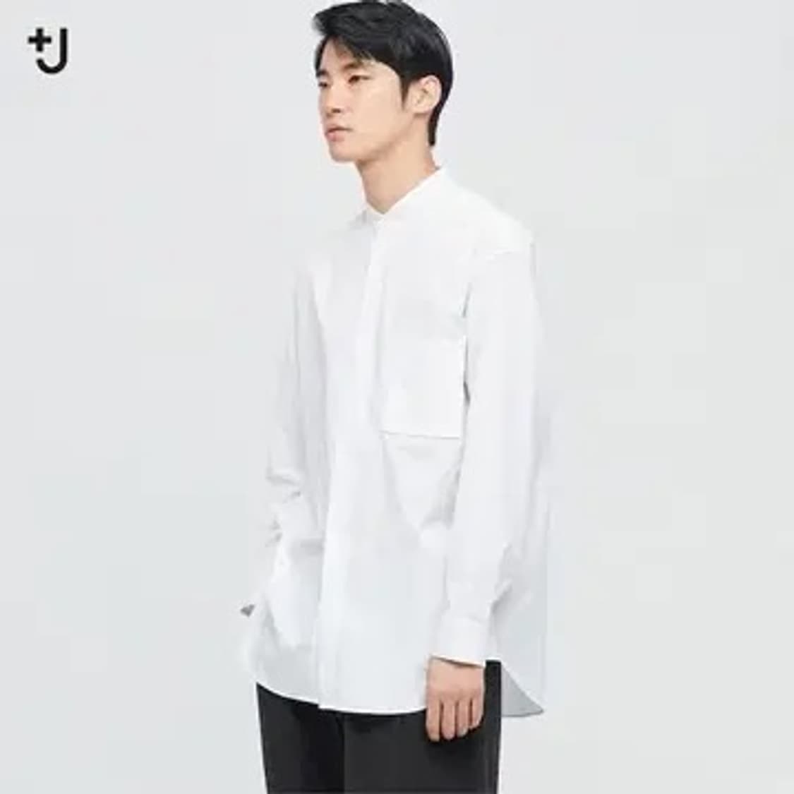 유니클로 질샌더 +j 수피마코튼 오버사이즈 셔츠 화이트 (L 새상품) 상품이미지4