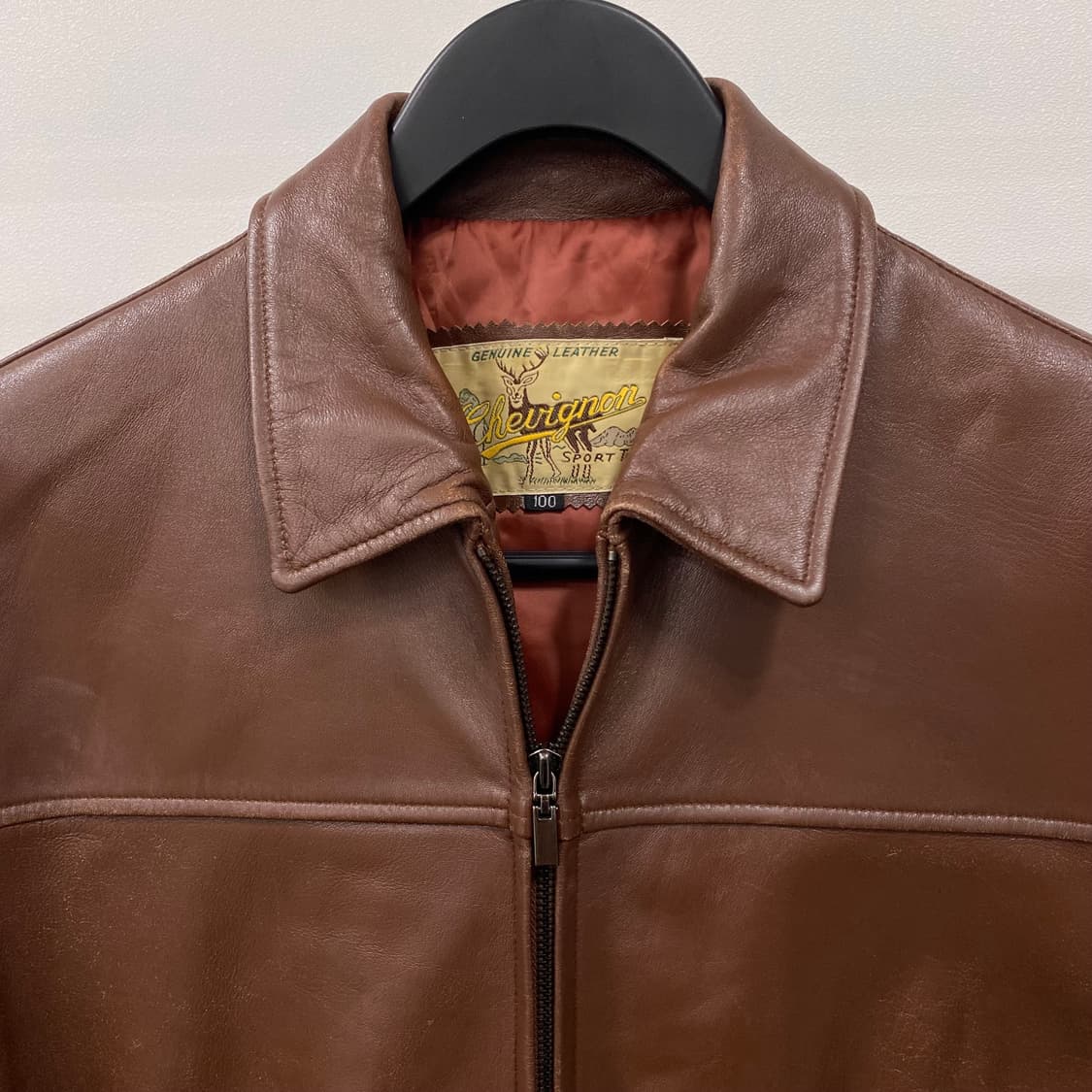 쉐비뇽 90s 양가죽 집업 자켓 상품이미지3