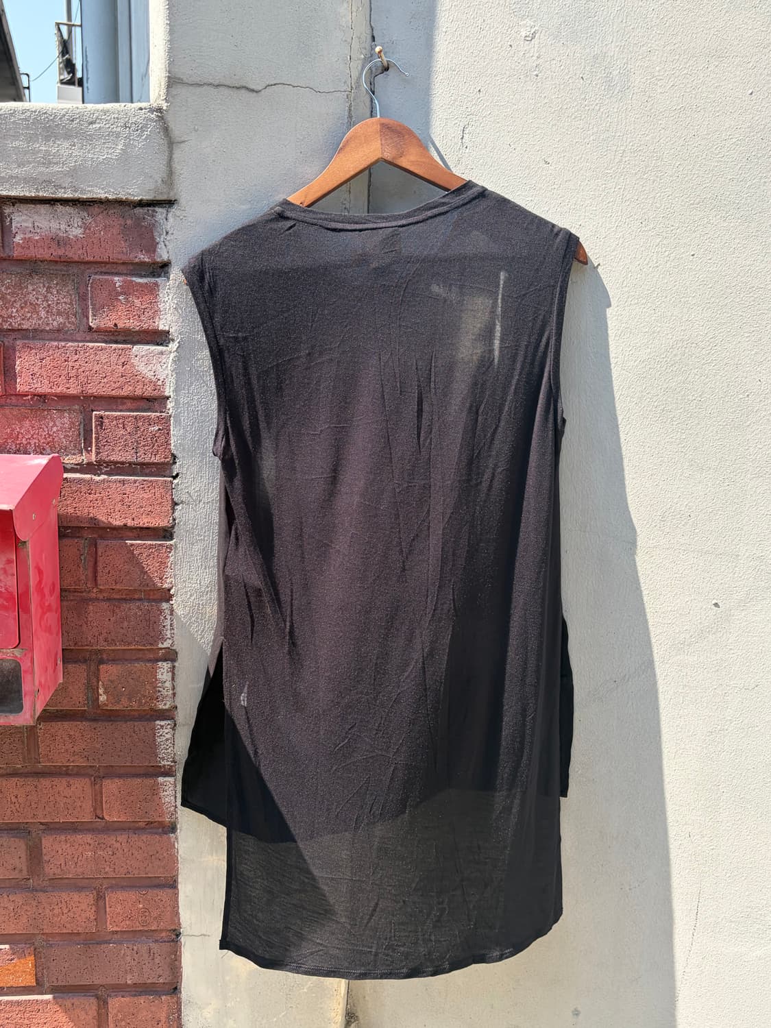 DKNY Pure 시어 슬리브리스 탑 상품이미지2