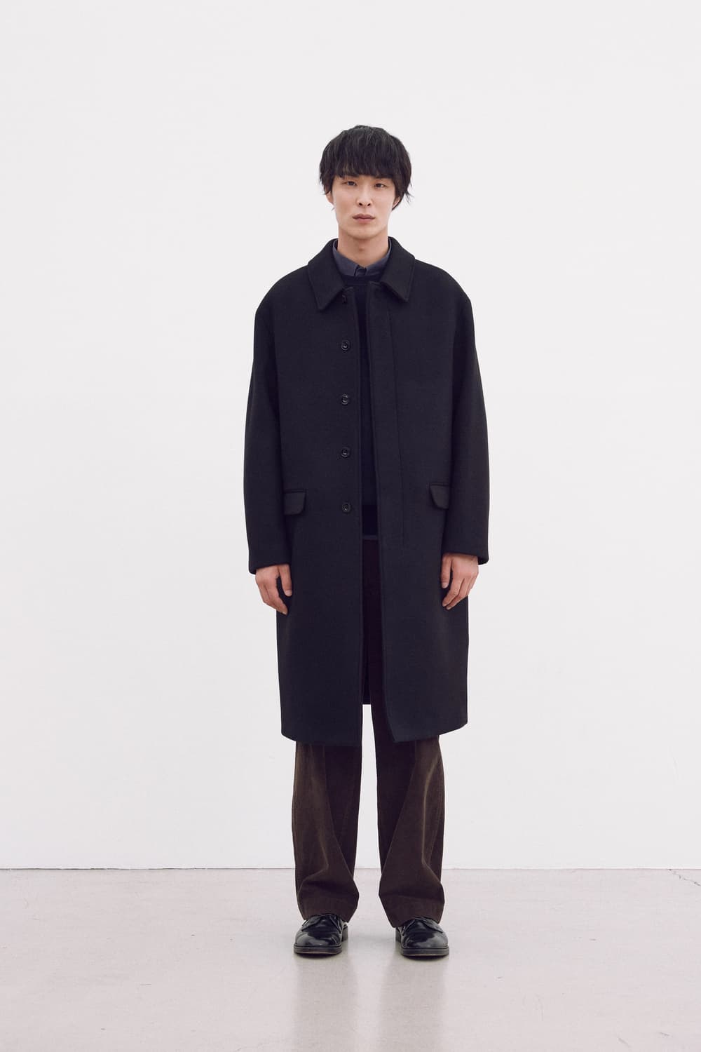 포터리 멜톤 울 맥코트 다크 브라운 상품이미지2