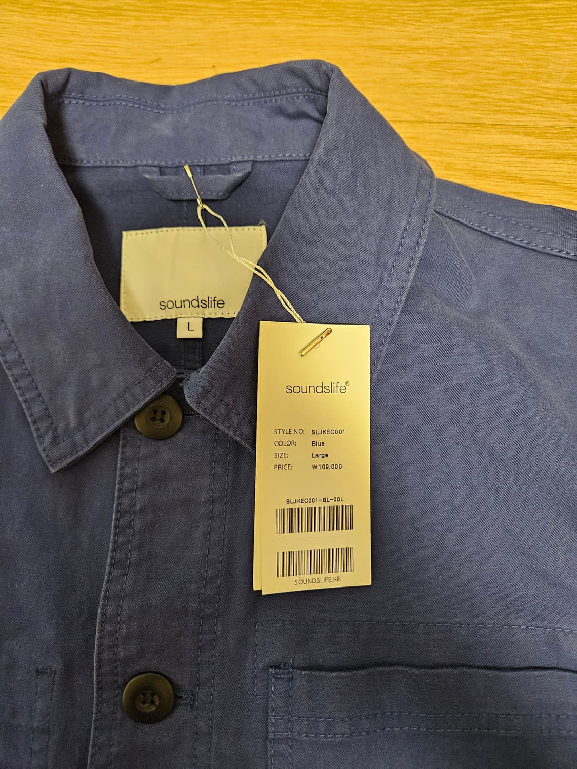 사운즈라이프 몰스킨 프렌치워크자켓(블루, L) 상품이미지4