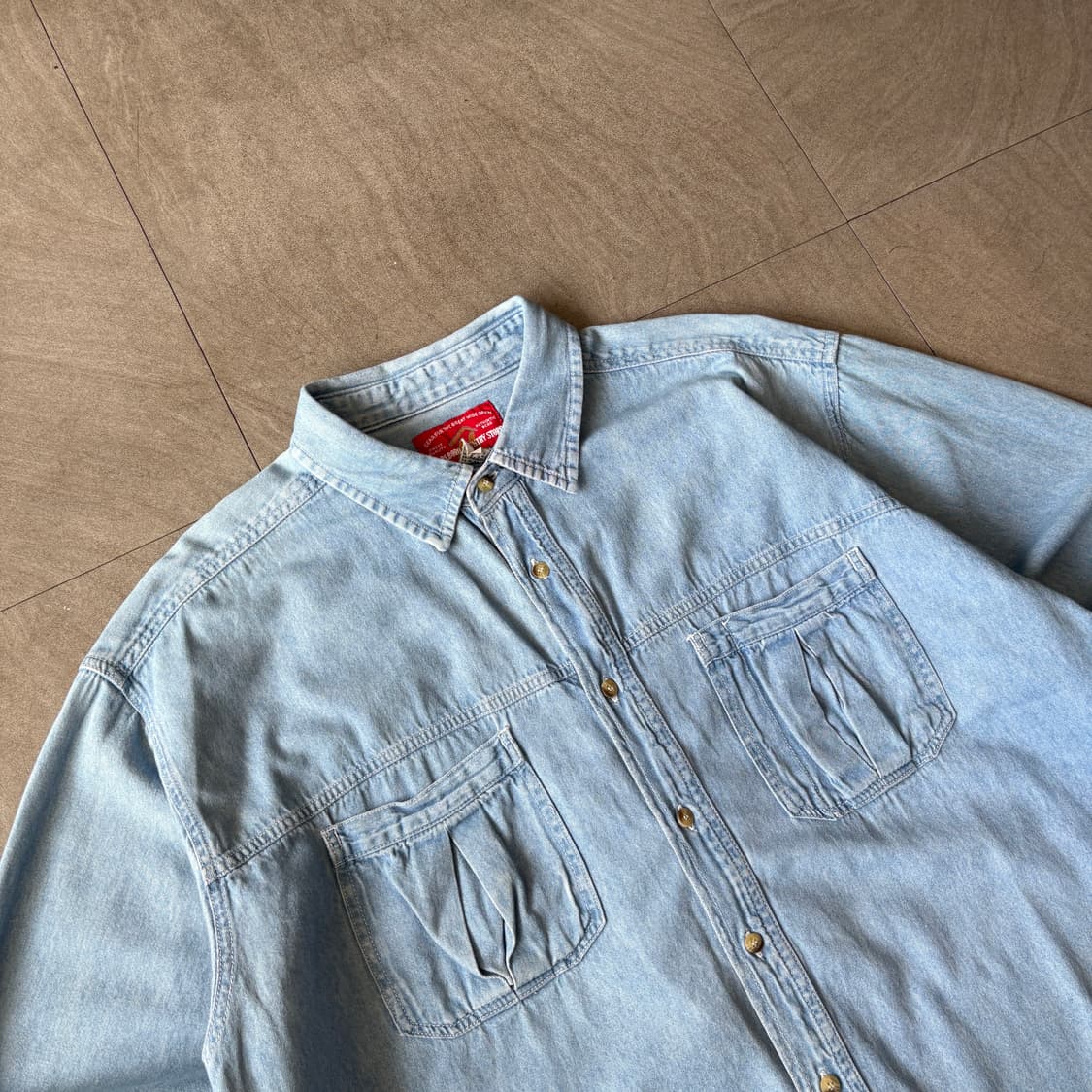 말보로 컨트리 정품 데님 청 셔츠 상품이미지2