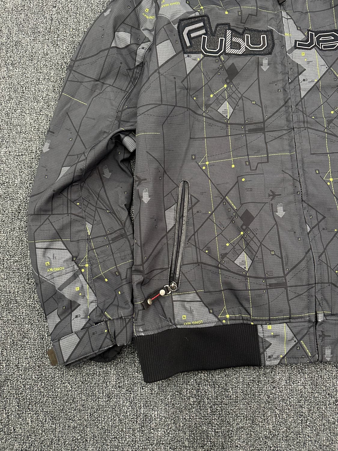 L) 후부 빈티지 바람막이 자켓 차콜 상품이미지4