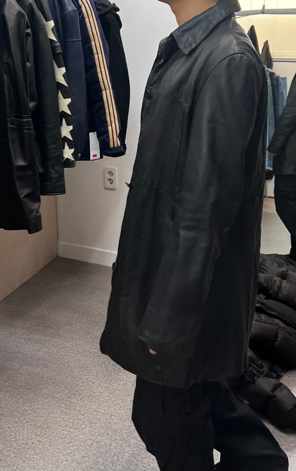 니콜밀러 블랙 가죽 자켓 L 상품이미지5