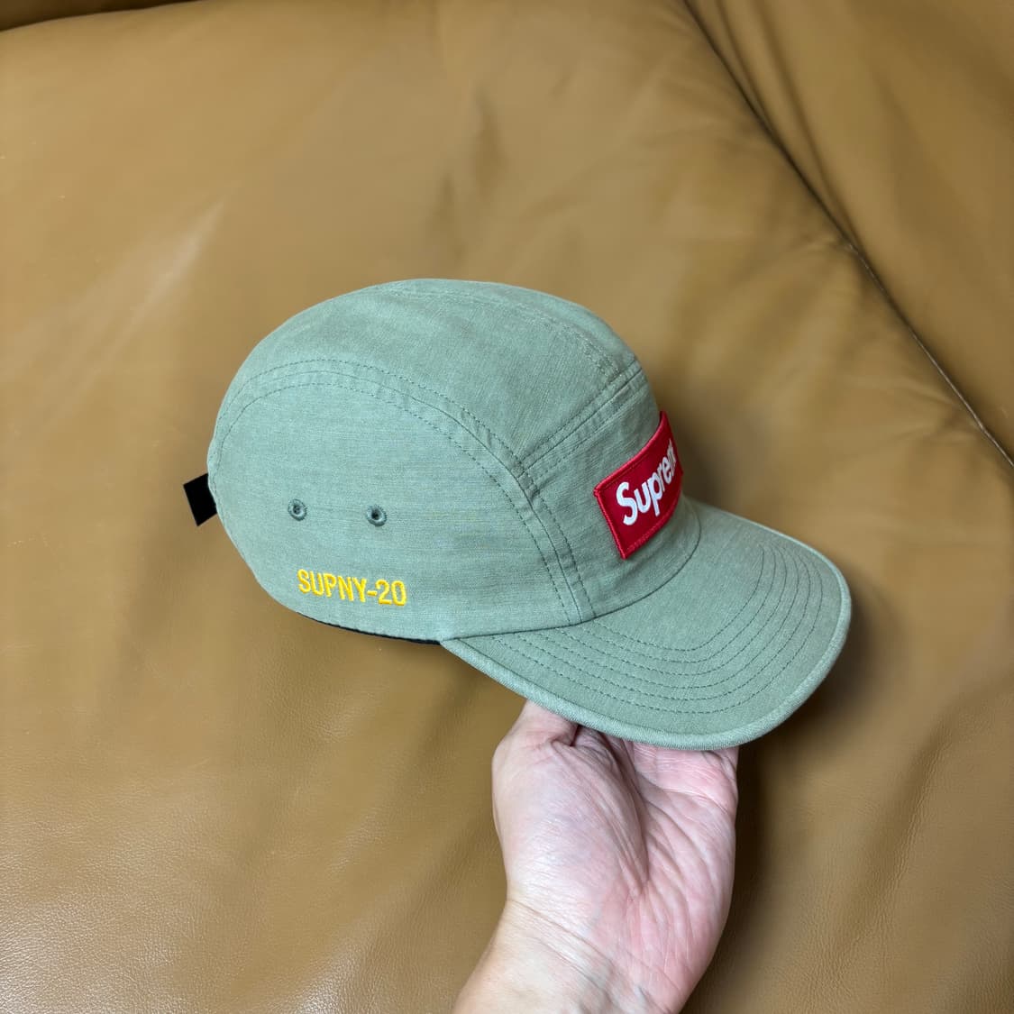 Supreme 20ss 밀리터리 워시드 카키 캠프캡 모자 (Khaki) 상품이미지3