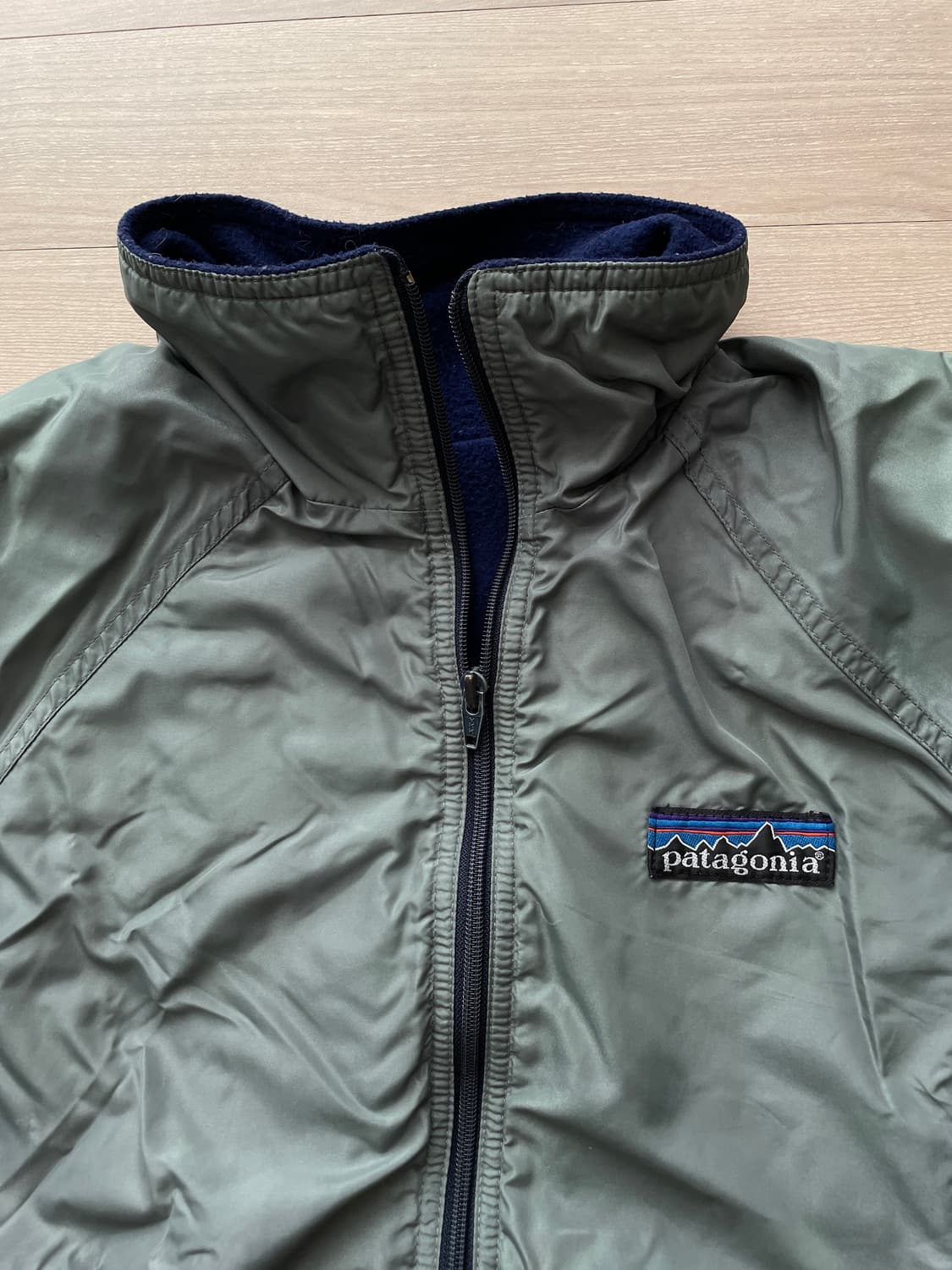 80s 파타고니아 쉘드 신칠라 데카태그 봄버 자켓 그레이 그린 rare 상품이미지4