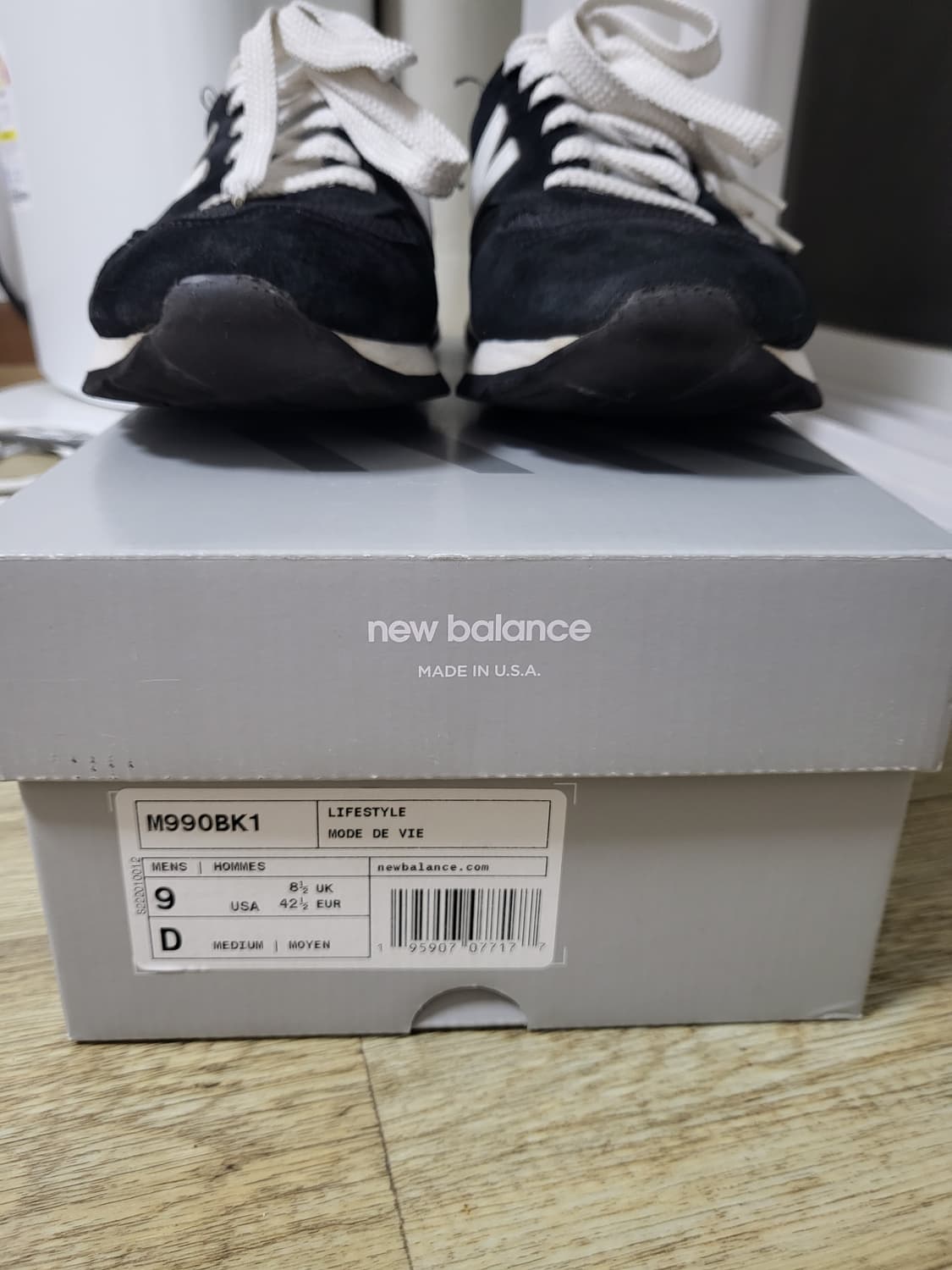  뉴발란스 990v1 메이드 인 USA 블랙 270  상품이미지1
