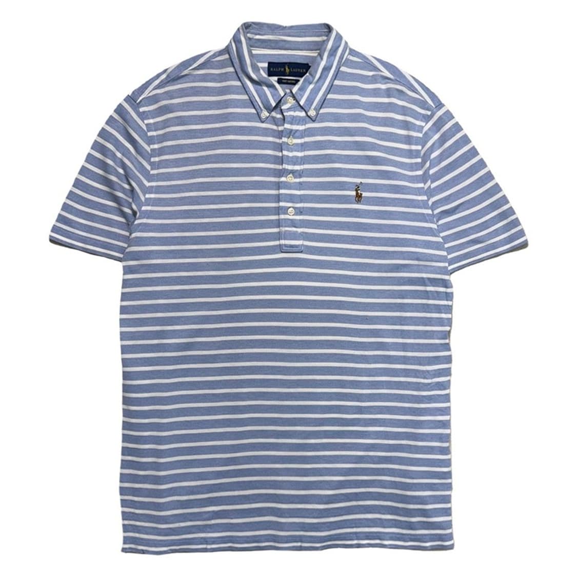 RALPH LAUREN 스트라이프 PK 반팔 블루 L 상품이미지1