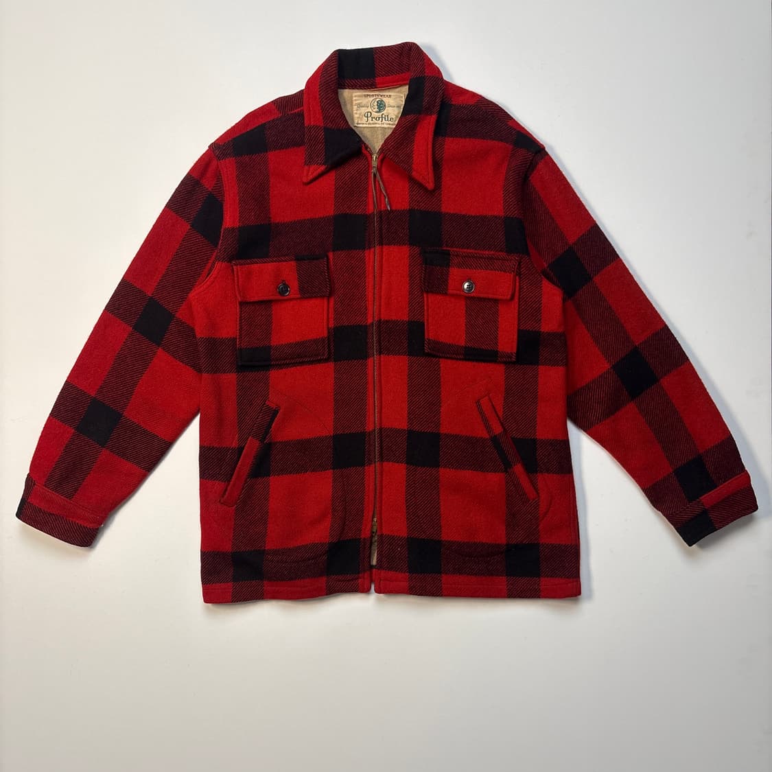 50s~ Profile SPROTSWEAR  체크패턴 울 셔츠자켓 상품이미지2