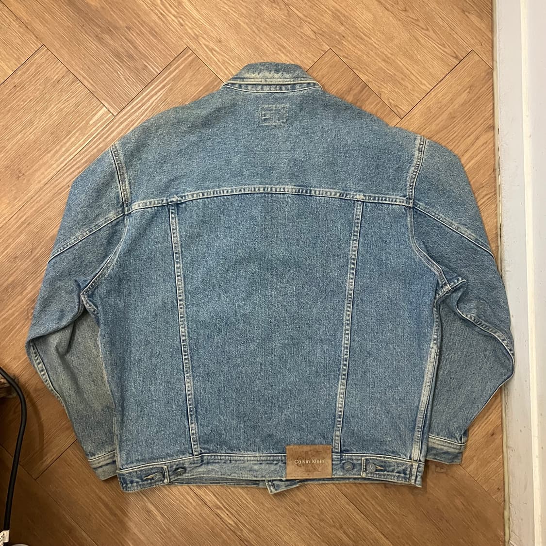 N101 90s usa ck 캘빈클라인 데님 청자켓 상품이미지2