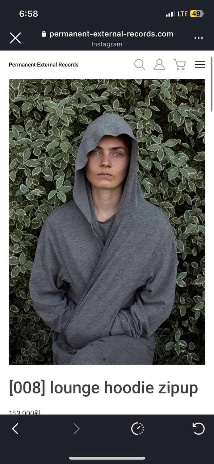 머듈 라운지 후드집업 파자마 팬츠 그레이 셋업 상품이미지1