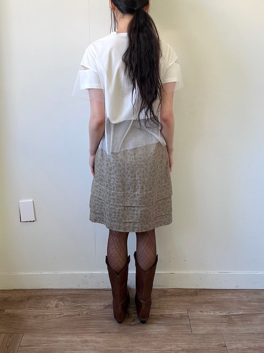 &g’aime 튤 레이어드 탑 상품이미지10