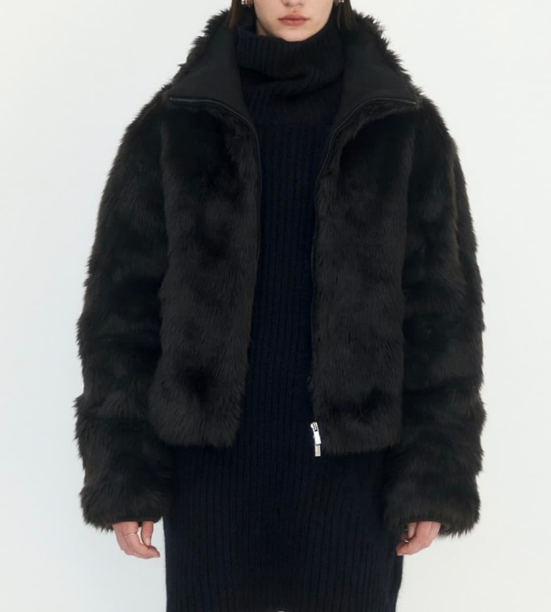 트리밍버드 퍼 자켓(다크브라운) 상품이미지2