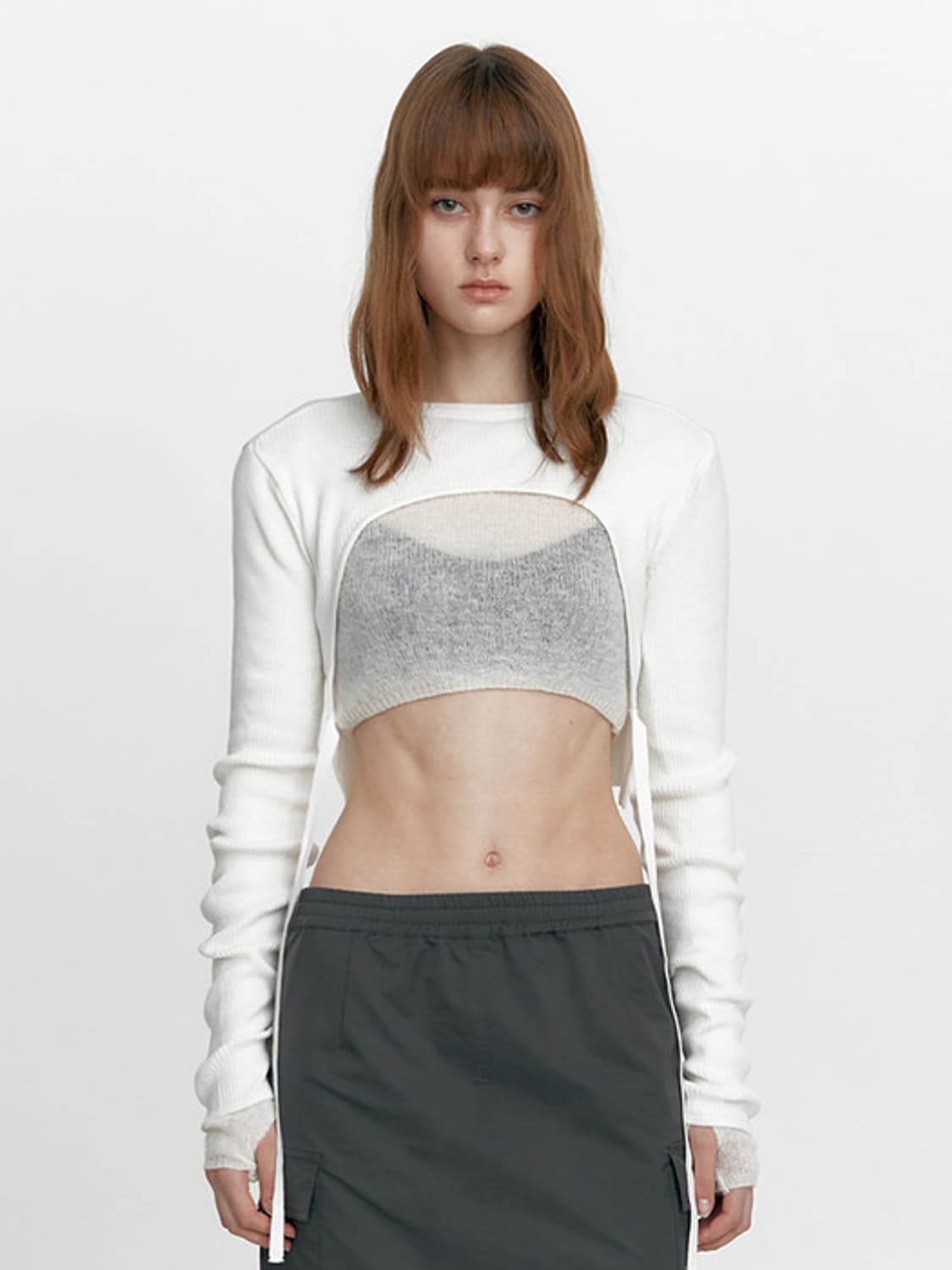 *해외출국으로 판매중단예정* 스튜디오테이블 크롭 알파카 니트 아이보리 상품이미지9