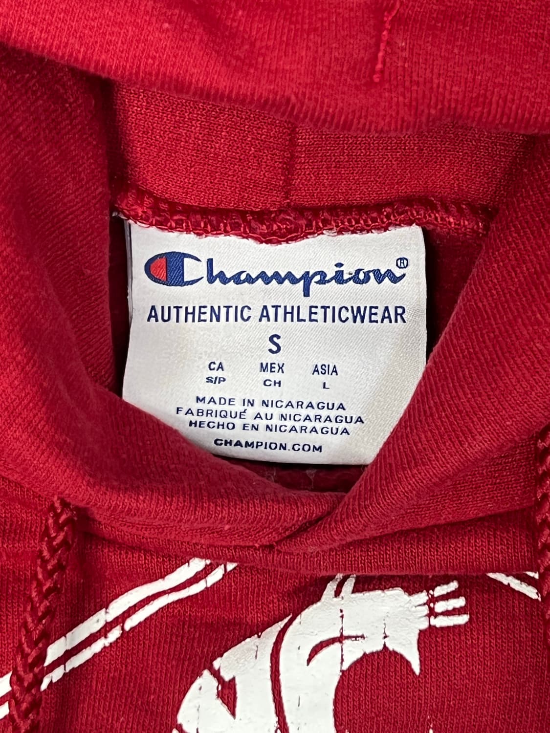 챔피온 워싱턴 버건디 후드티 상품이미지4