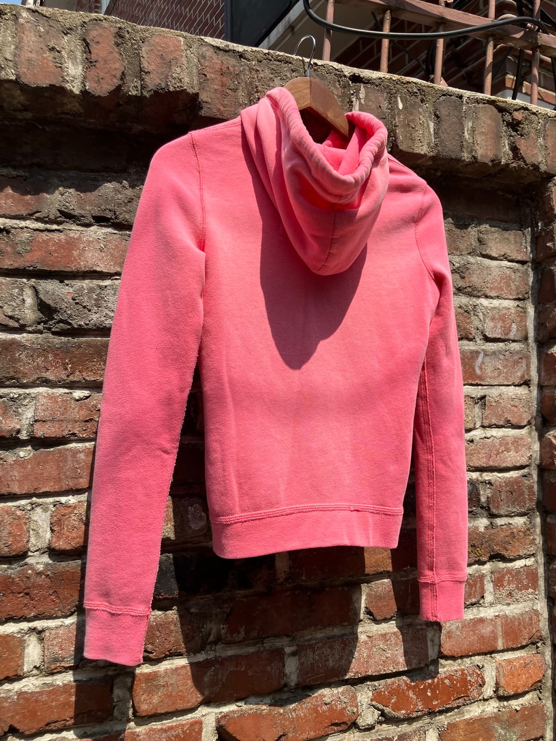 Abercrombie&Fitch 로고 자수 풋볼 후드 집업 상품이미지3