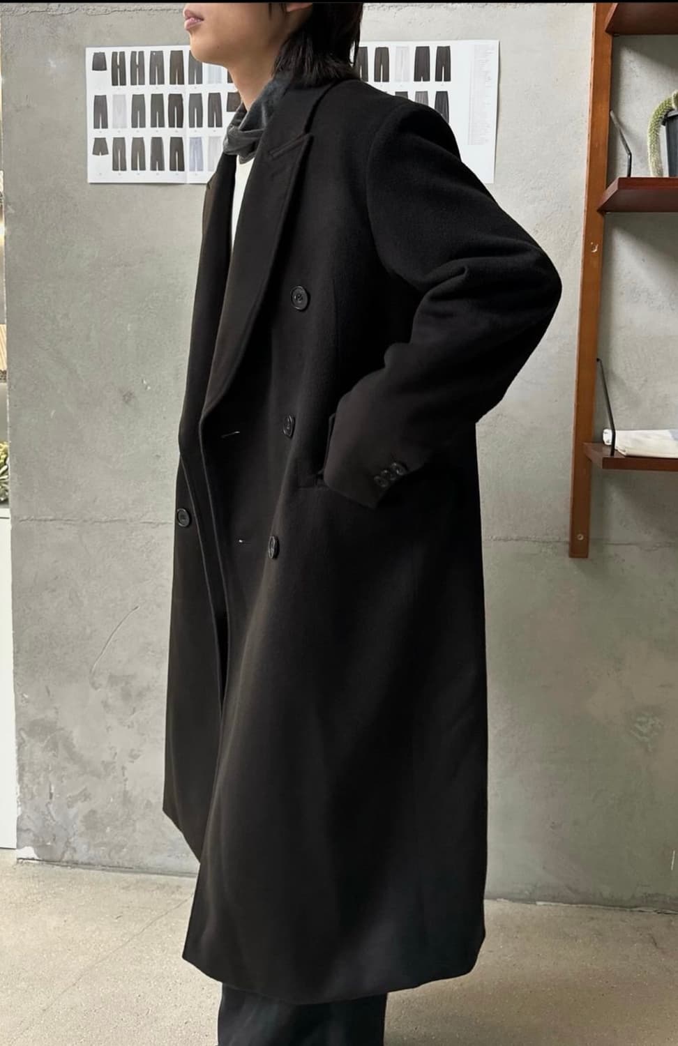 폴리테루 더블브레스티드코트2.0 다크브라운 상품이미지1