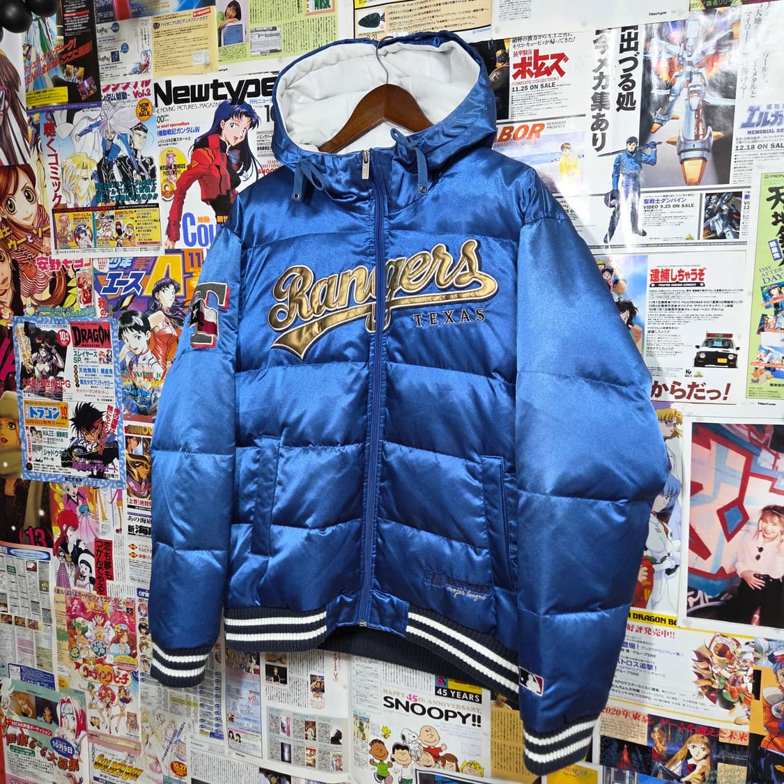 엠엘비 텍사스 레인저스 블루 덕다운 후드 패딩 상품이미지2