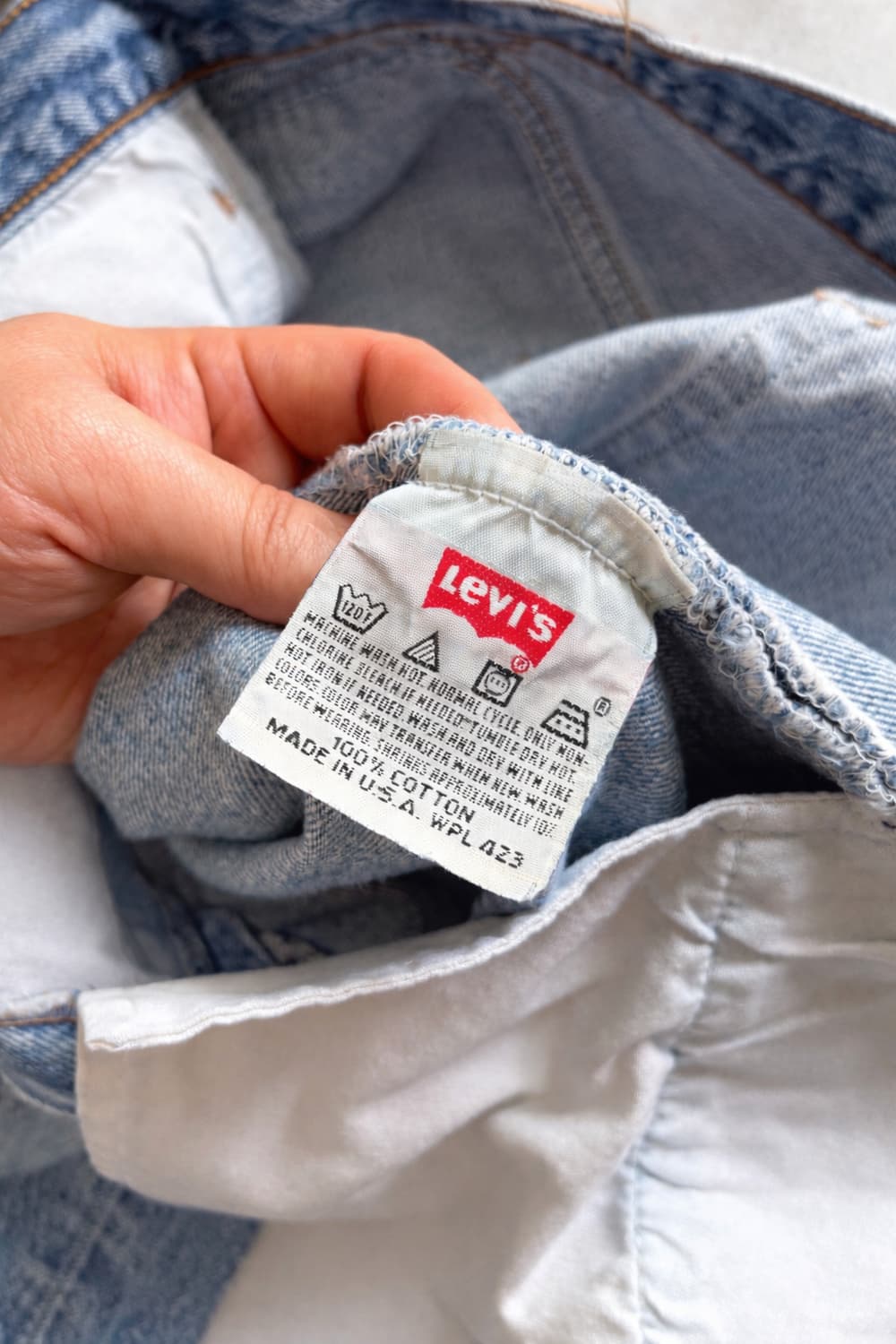 90s 리바이스 501XX 워싱 데님 34" USA MADE 발렌시아 상품이미지8