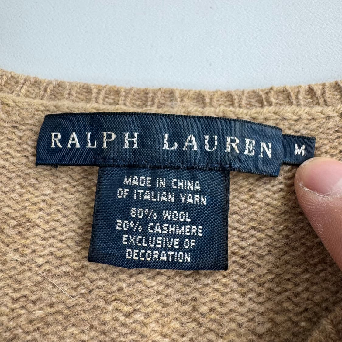 폴로 캐시미어 혼방 가디건  상품이미지3
