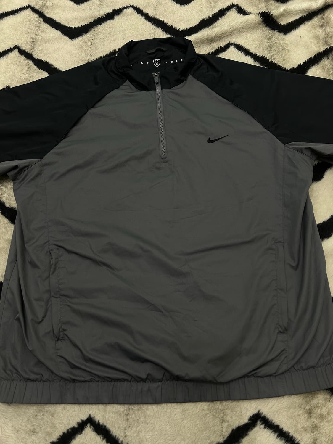 [2XL]나이키골프 00s 반팔 반집업 웜업/블랙그레이 상품이미지2