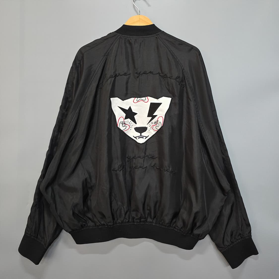 슈퍼콤마비(SUPER COMMA B) 자수 블루종 블랙 L 상품이미지5