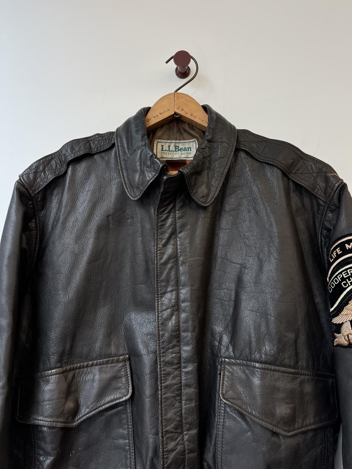 L.L.Bean Leather Flight Jacket 상품이미지3