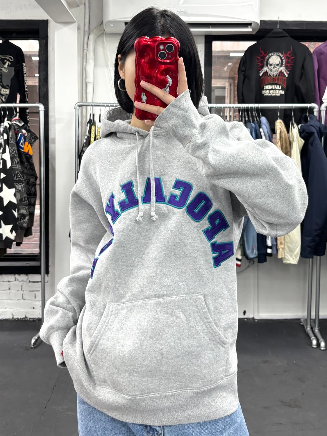 슈프림 아포칼립스 그레이 후드티 상품이미지4