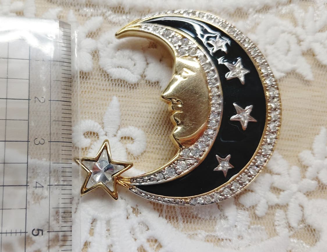 희귀vintage)버틀러앤윌슨 빈티지 달과별 애나멜 브로치 상품이미지3