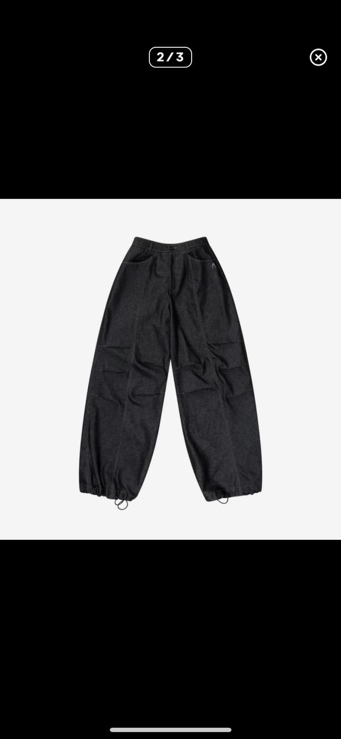 아캄AAKAM 아캄 핀턱 데님 팬츠 블랙 상품이미지2