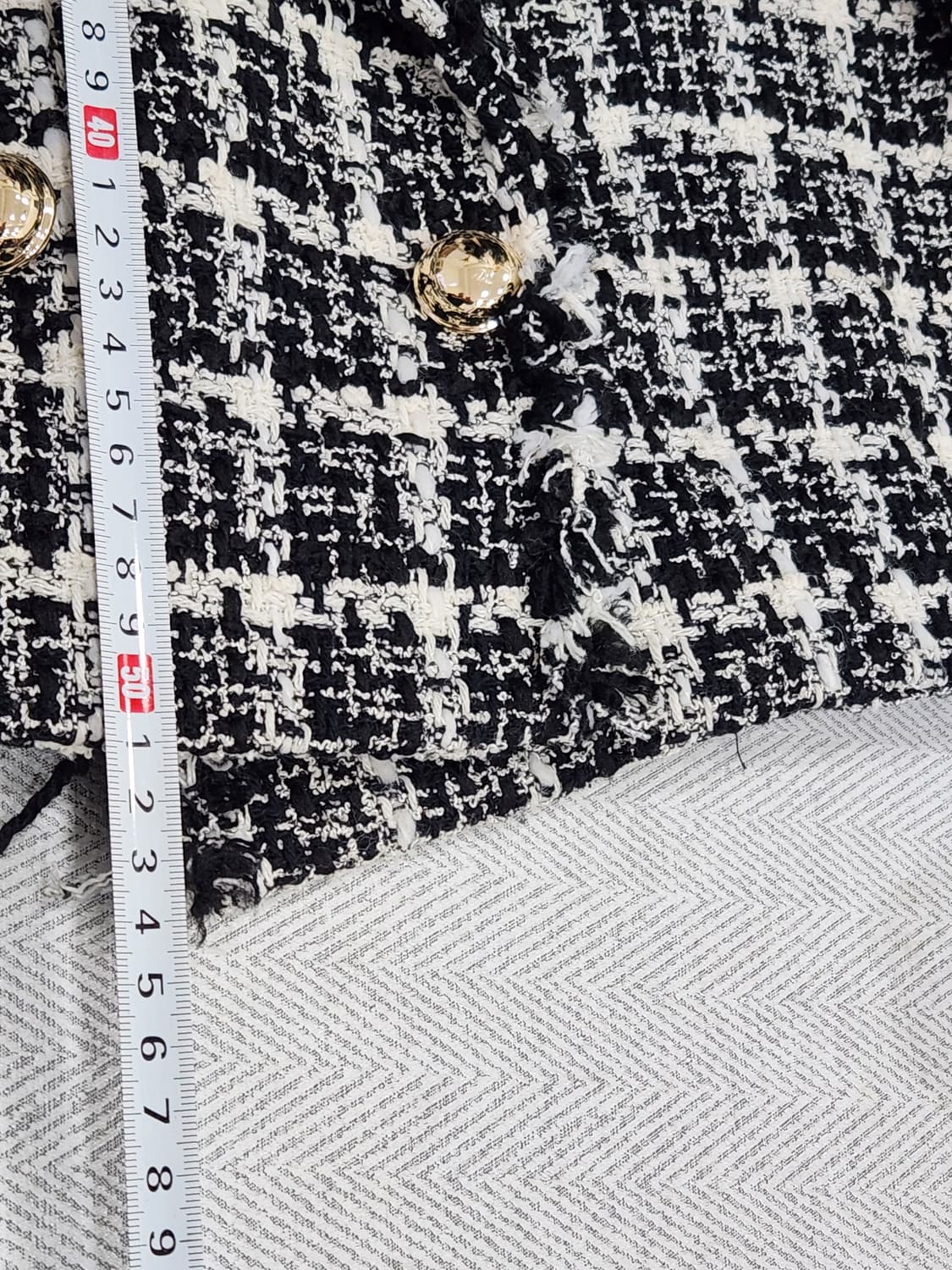 [S] 자라 Zara 더블 트위드 자켓  여성 S 상품이미지9