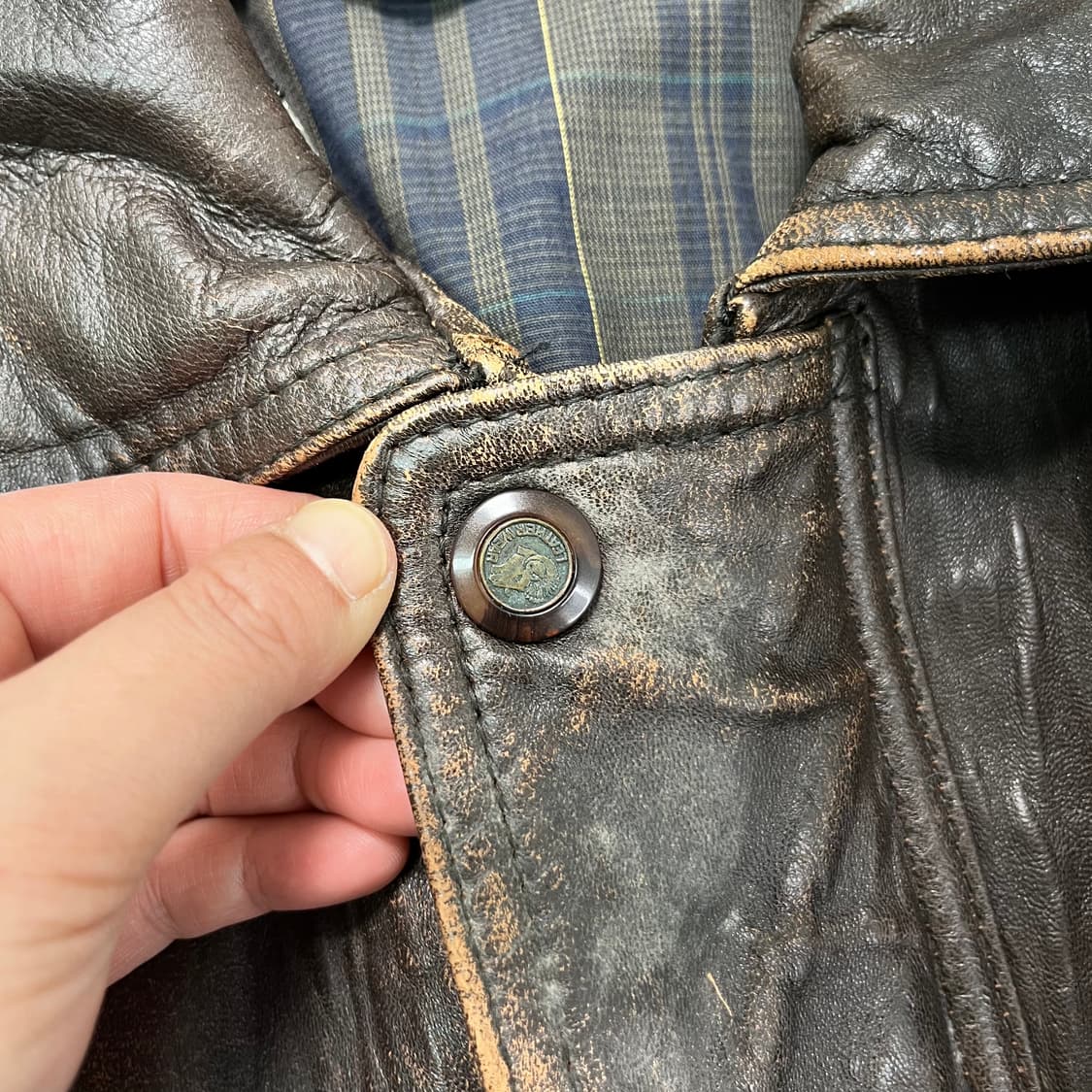 100 아메리칸빈티지 90s 램스킨 가죽자켓 상품이미지3