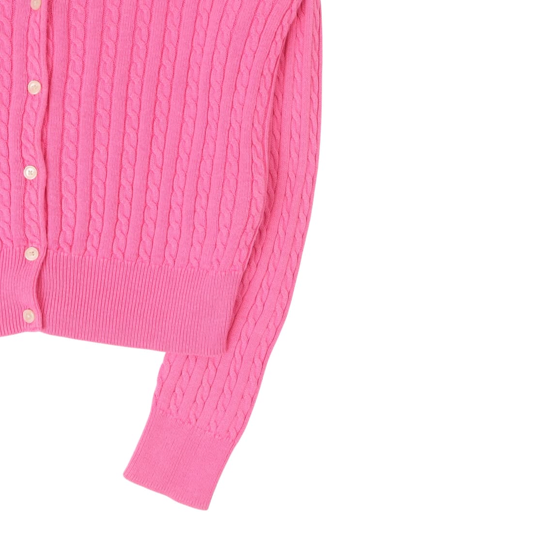 폴로 랄프로렌 걸즈 라이트핑크 케이블 니트 가디건 상품이미지4
