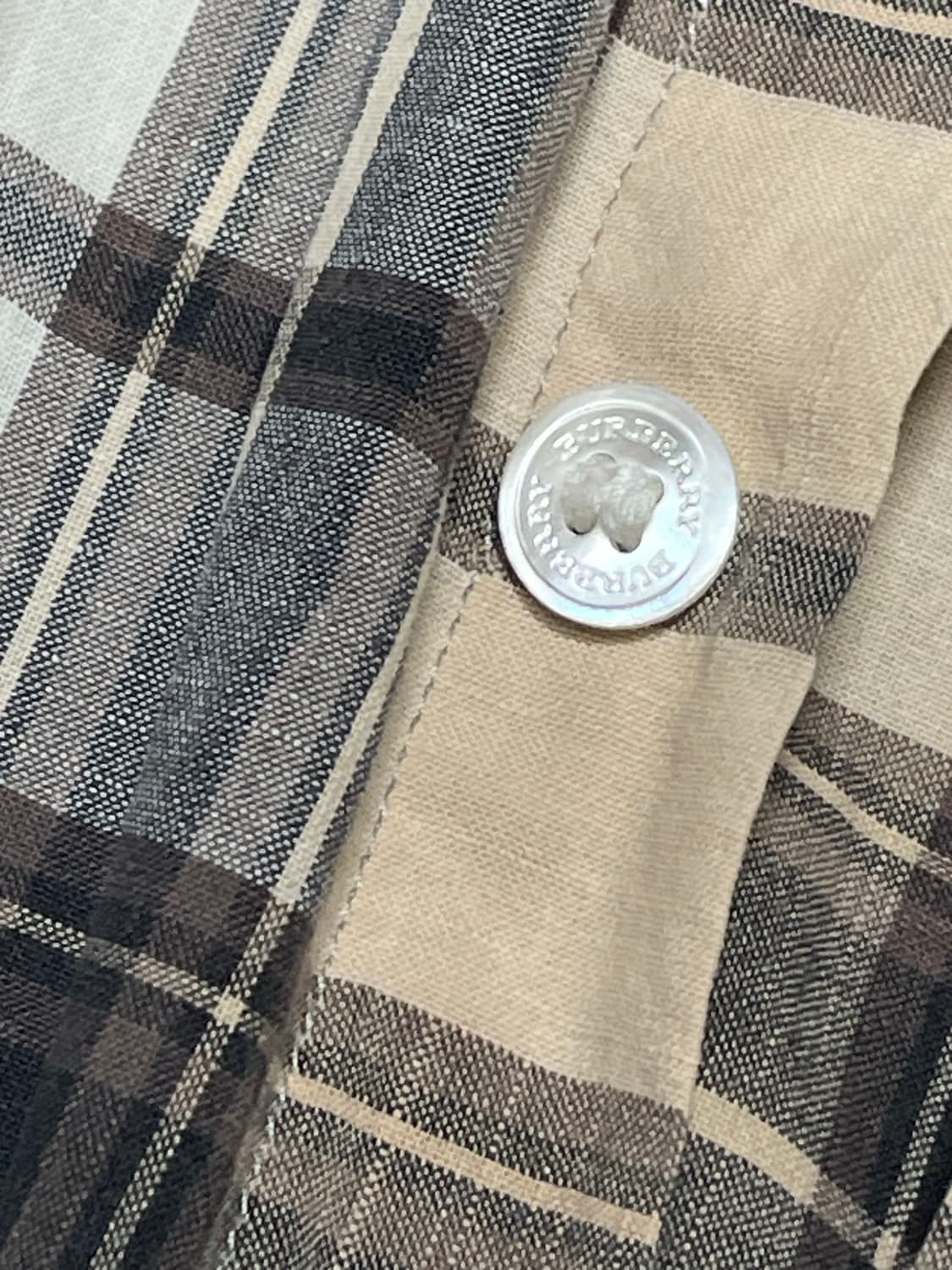 버버리 남성 체크 반팔 셔츠 상품이미지3