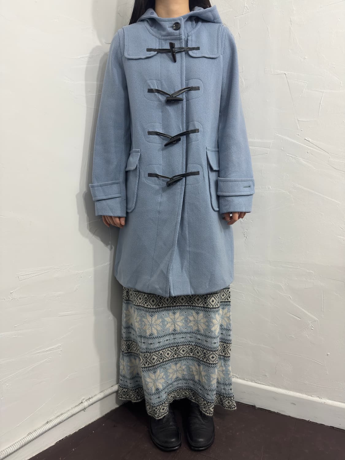 winter pattern knit long skirt 상품이미지2