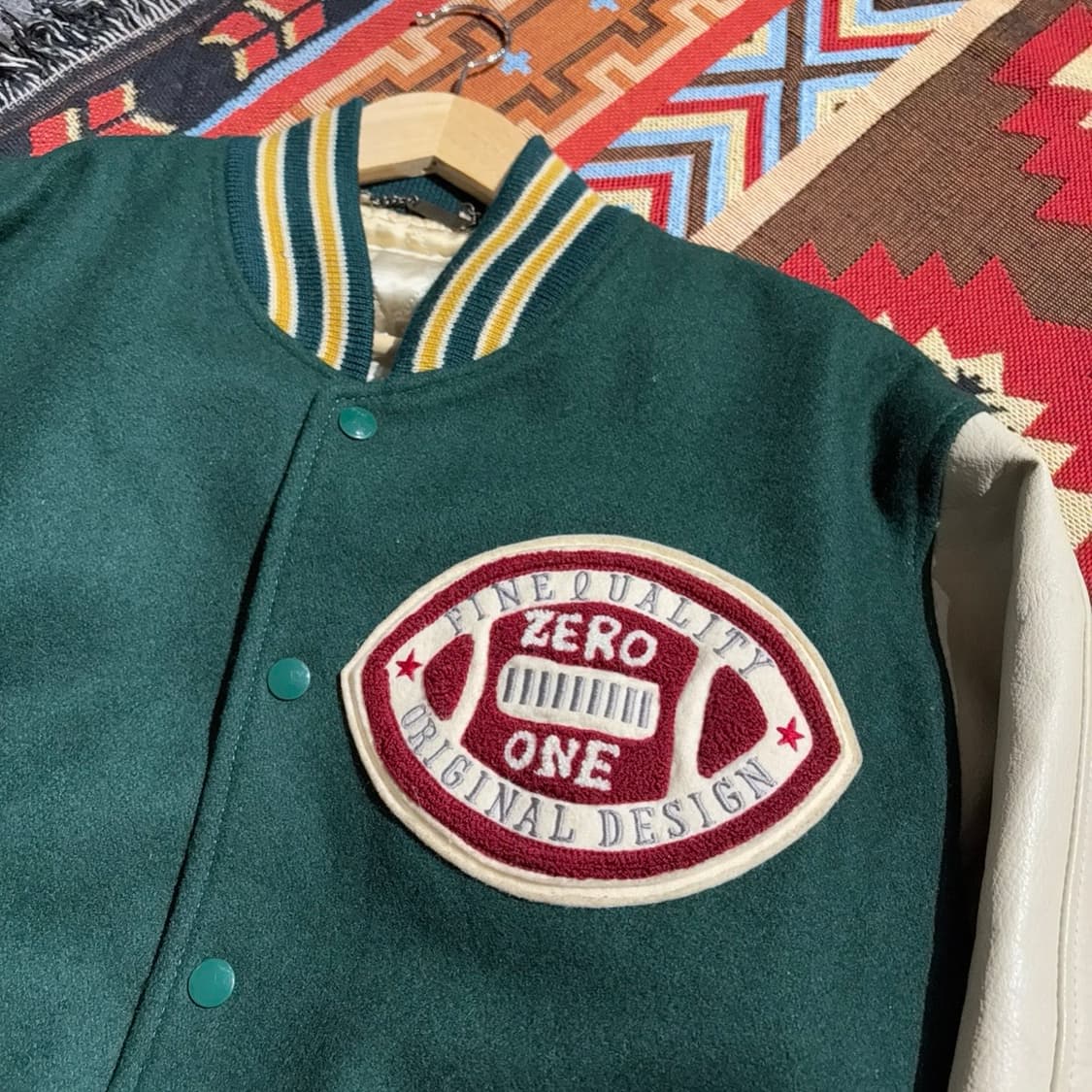 일제 빈티지 ifco 소가죽 바시티 자켓 상품이미지4