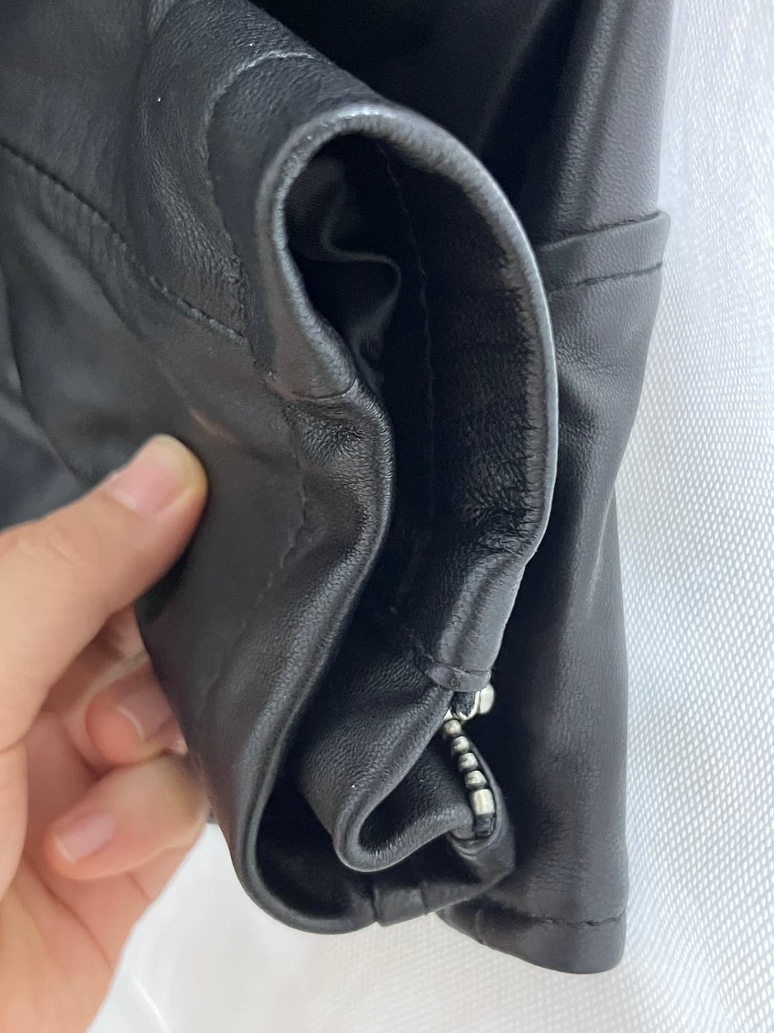 에이징씨씨씨 리얼레더 램스킨 더블 라이더 자켓 상품이미지3