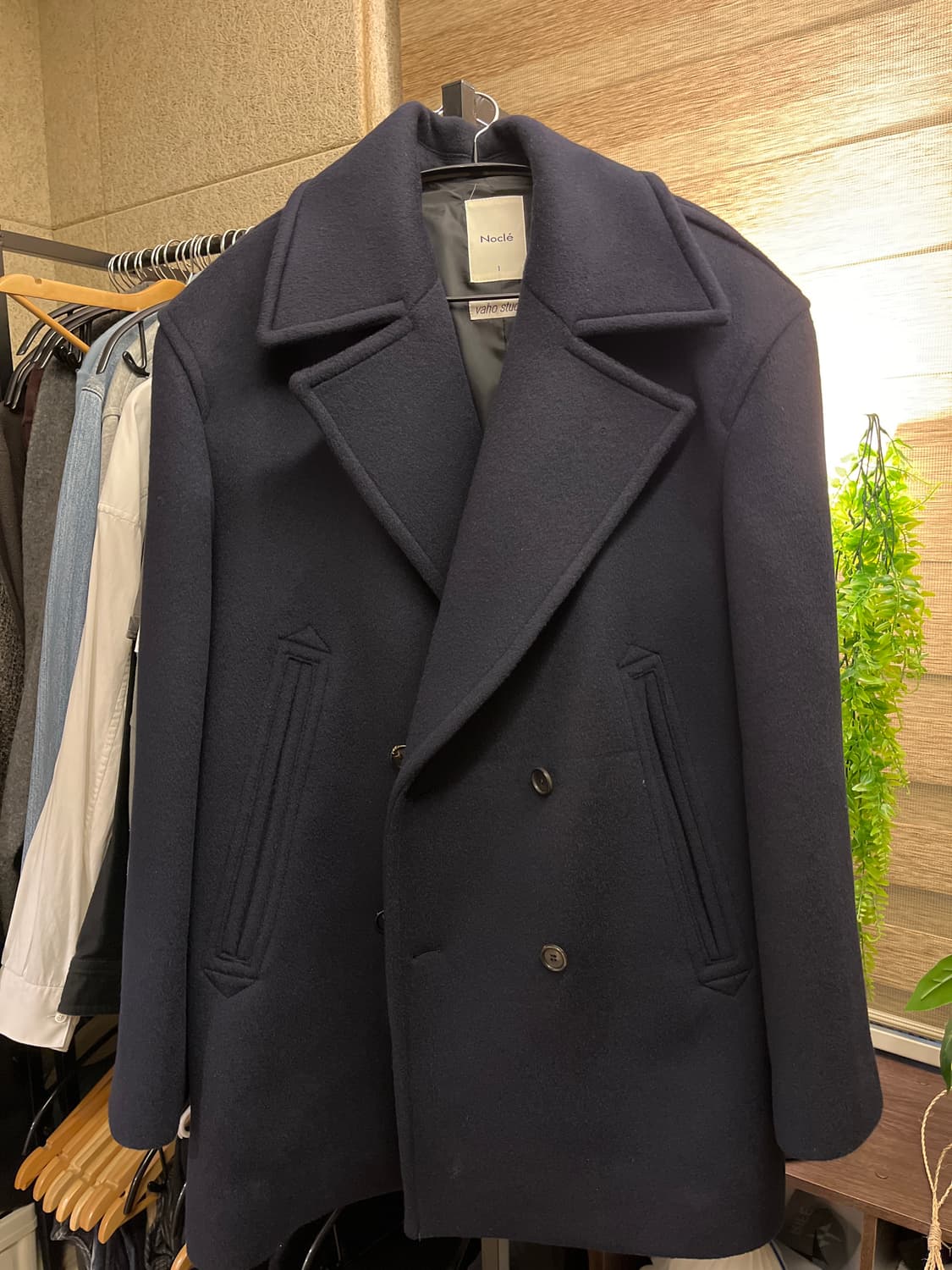 노클 바호스튜디오 더블 피코트 네이비 상품이미지1