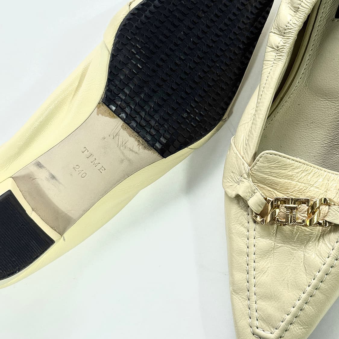 타임 TIME 골드 로고 체인 밴딩 로퍼 상품이미지4