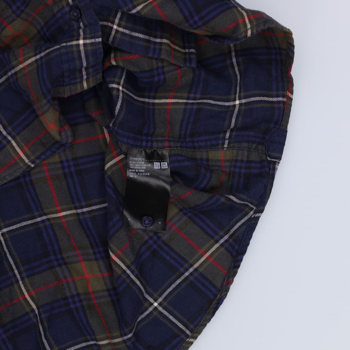 [L] 유니클로 체크 긴팔 셔츠 0107H1 상품이미지4