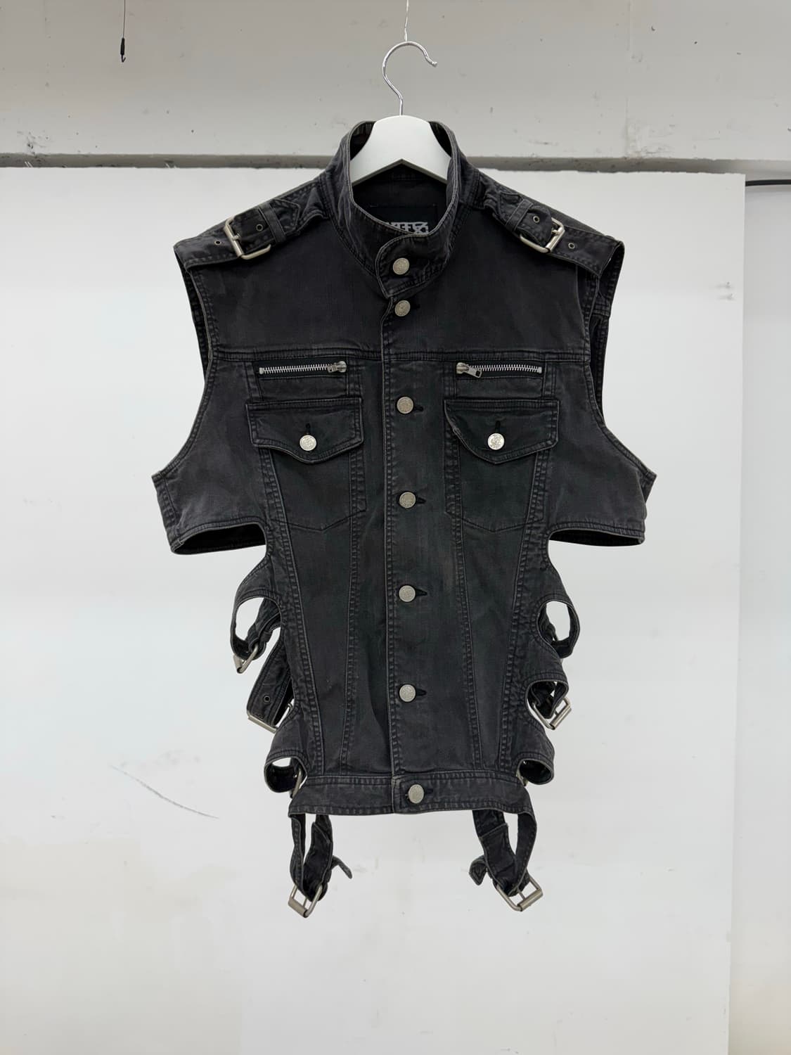 KTZ / denim belted military vest / M 상품이미지1