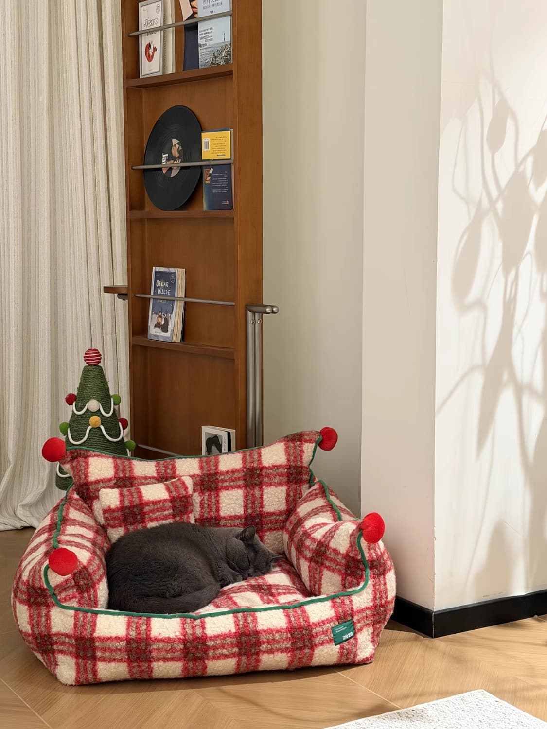 강아지 고양이 대형 부클소재 침대 세트 (솜 분리가능) 상품이미지2