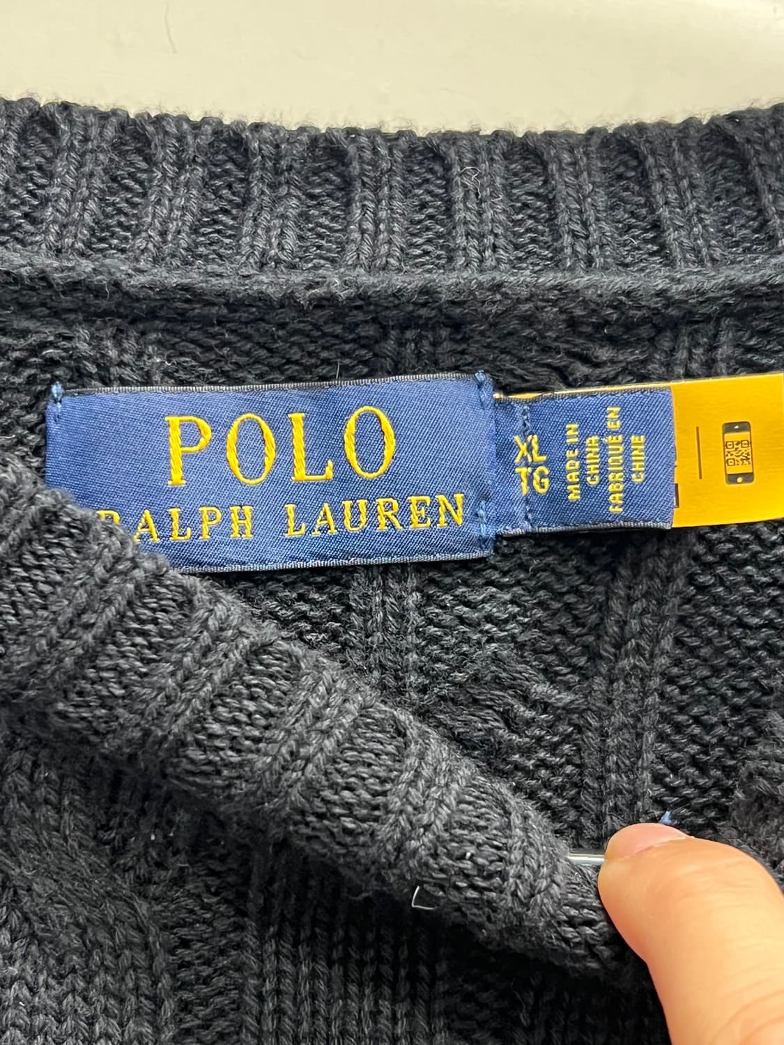 폴로 랄프로렌 케이블 꽈배기 니트 블랙 상품이미지5