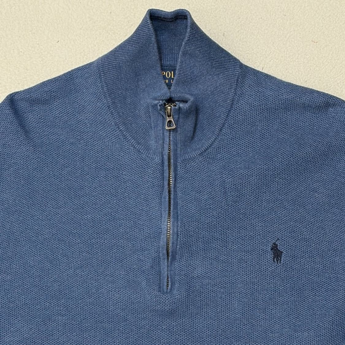 POLO RALPH LAUREN 코튼 쿼터 하프집업 스웨터 XL 상품이미지3