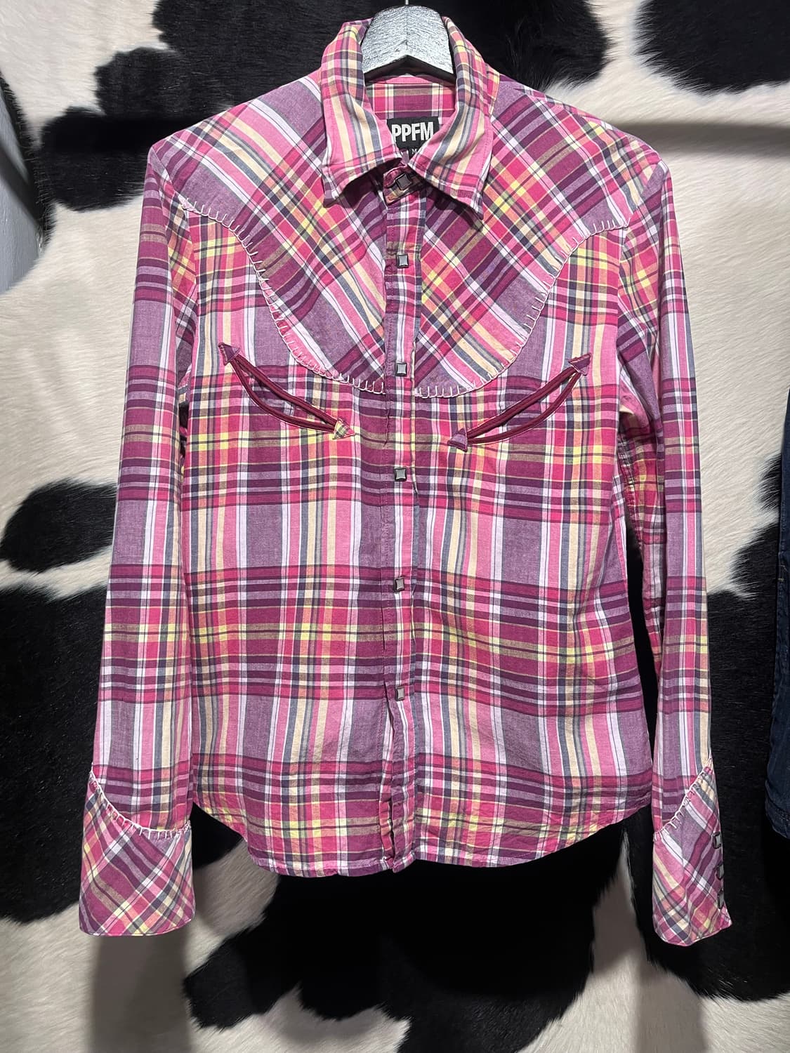 PPFM 해골체크 셔츠 상품이미지4