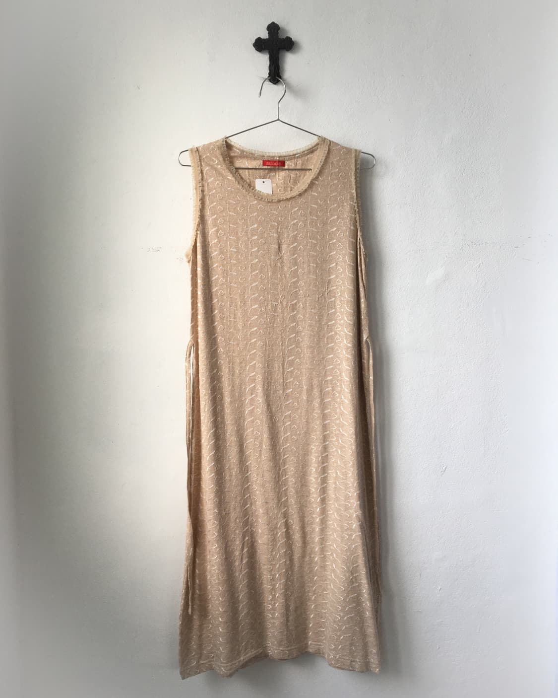 Pattern tied sleeveless onepiece 상품이미지2