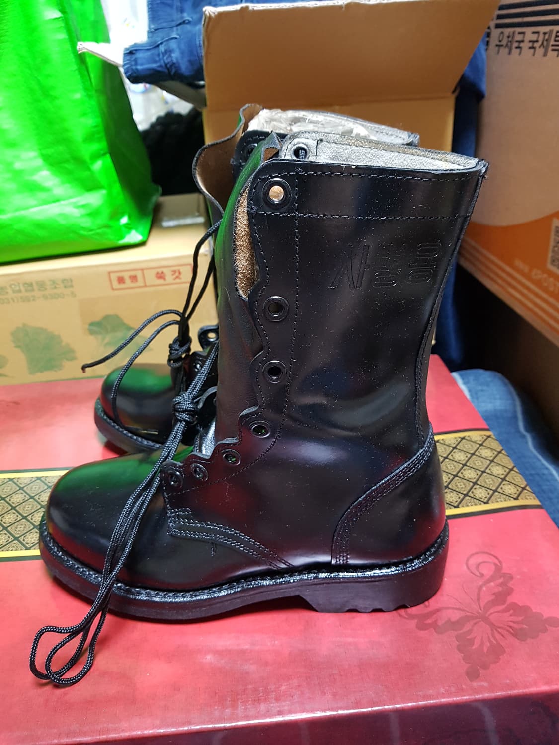 구형 봉합화 사병 전투화 군화 264W 11.0W 91년 판매 상품이미지2