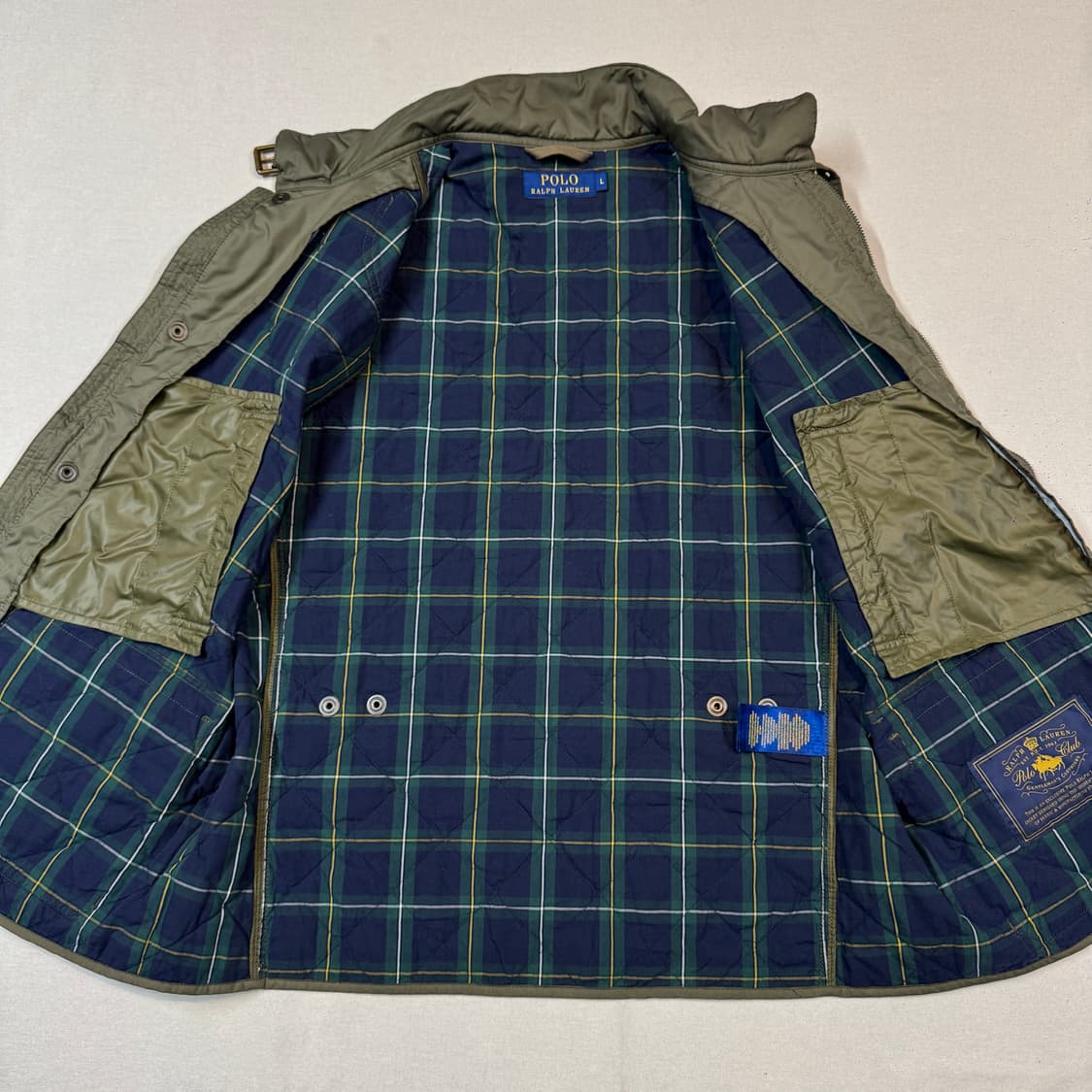 L) 폴로 랄프로렌 올리브 클래식 퀼팅 조끼 베스트 상품이미지5