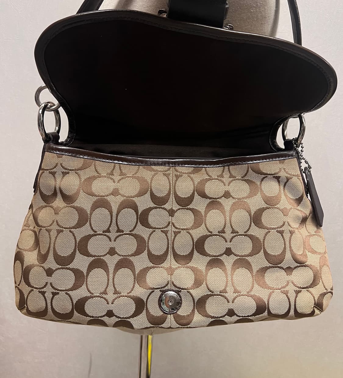 90s coach soho 코치 시그니처 소호 브라운 숄더백 핸드백 상품이미지9